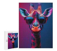Puzzle 500 PCS Per Adolescenti Cool Vibrant Neon Giraffe Portrait Puzzle Per Adulti Giocattoli Antistress Difficile Difficile Per È Ideale Come Regalo 500 PCS