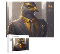 Puzzle 500 PCS Per Adolescenti Eagle in Suit with Tie Puzzle Per Adulti Giochi Rilassanti Perfetto Per Decorare E Regalare A Tutta La Famiglia 500 PCS