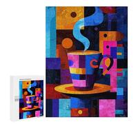 Puzzle 500 PCS Per Adolescenti Expressionist Geometry Coffee - Vibrant Abstract Café Art Puzzle Per Adulti Giochi Rilassanti Decorazione Per La Casa Regali Unici Per Compleanno E Natale 500 PCS