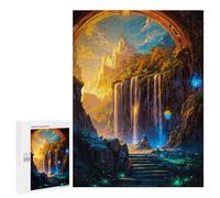 Puzzle 500 PCS per Adolescenti Fantasy Cave Nature Sky Puzzle Gioco Di Ingegnere Alleviatore Di Stress Sfidante per Completare 500 PCS
