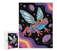 Puzzle 500 PCS Per Adolescenti Flying Frog in Space Puzzle Per Adulti Giochi Rilassanti Decorazione Per La Casa Regali Unici Per Compleanno E Natale 500 PCS