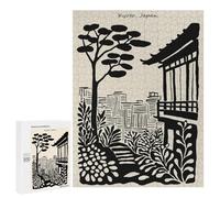 Puzzle 500 PCS Per Adolescenti Kyoto, Japan Illustration Puzzle Per Adolescenti Migliora La Memoria Difficile Da Completare Divertimento in Famiglia E Serata Di Giochi 500 PCS