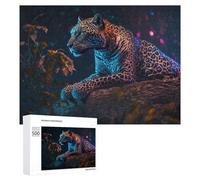 Puzzle 500 PCS Per Adolescenti Leopard in The Night Forest Puzzle Per Adulti Giochi Rilassanti Perfetto Per Decorare E Regalare A Tutta La Famiglia 500 PCS