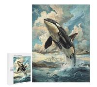 Puzzle 500 PCS Per Adolescenti Majestic Orca Rising Puzzle Per Adulti Giocattoli Antistress Difficile Difficile Per È Ideale Come Regalo 500 PCS