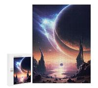 Puzzle 500 PCS per Adolescenti Overlap Planets Landscape Puzzle per Adulti Giochi Di Relax Vacanza A Casa Uccidere Il Tempo 500 PCS