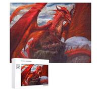 Puzzle 500 PCS Per Adolescenti Red Dragon Guardian of Eggs Puzzle Per Adulti Giochi Rilassanti Perfetto Per Decorare E Regalare A Tutta La Famiglia 500 PCS