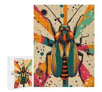 Puzzle 500 PCS Per Adolescenti Retro Cockroach Art Artistic Cockroach in Abstract Style Puzzle Per Adulti Giocattoli Fai Da Te Ma Divertenti E Umoristici Sfida Educativa 500 PCS