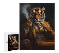 Puzzle 500 PCS Per Adolescenti Rex Tiger The Gentleman's Guide to Smoking Puzzle Per Adulti Puzzle Migliora La Memoria Sfida Educativa Riduzione Dello Stress Regali 500 PCS