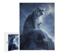 Puzzle 500 PCS Per Adolescenti Snow Leopard Mountain Majesty-1 Puzzle Per Adulti Migliora La Memoria Interazione Genitore-figlio Giocattolo Gioco Intellettuale 500 PCS