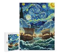 Puzzle 500 PCS Per Adolescenti Starry Night Sea Battle Puzzle Per Adulti Migliora La Memoria Interazione Genitore-figlio Giocattolo Gioco Intellettuale 500 PCS