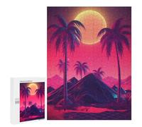Puzzle 500 PCS Per Adolescenti Synthwave Sunset Melodies Puzzle Per Adulti Giocattoli Fai Da Te Analisi E Logica Come Regali Per Tutta La Famiglia 500 PCS