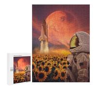 Puzzle 500 PCS Per Adulti Astronaut Watching Rocket Launch Puzzle Per Adolescenti Giocattolo Decorazione Da Parete Decorazione Perfetta Difficile Da Completare 500 PCS