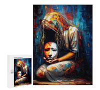 Puzzle 500 PCS Per Adulti Behind The Mask - Abstract Expressionism Puzzle Per Adulti Antistress Migliora La Memoria Ottimo Regalo Per I Giocatori 500 PCS