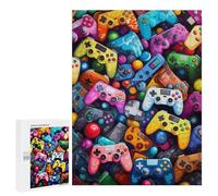 Puzzle 500 PCS Per Adulti Colorful Game Controllers Puzzle Per Adulti Giochi Per Famiglie Difficili Difficili Per Compleanno, Natale 500 PCS