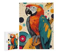 Puzzle 500 PCS Per Adulti Colorful Parrot Abstract Art Print Tropical Home Décor, Bird Lover Gift, Vibrant Wall Art Macaw ... Puzzle Per Adulti Giochi Divertenti Analisi E Logica Regali Unici Per Co