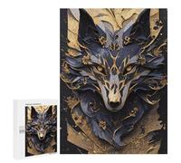 Puzzle 500 PCS Per Adulti Dark Blue Wolf Kintsugi Puzzle Per Adulti Giochi Rilassanti Gara Di Velocità Manuale Per Compleanno, Natale 500 PCS