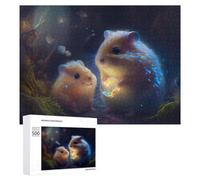 Puzzle 500 PCS Per Adulti Enchanted Hamsters A Magical Encounter Puzzle Antistress Giocattoli Antistress Per Divertimento in Famiglia Regali Per La Riduzione Dello Stress 500 PCS