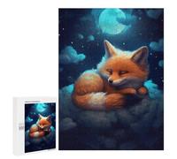 Puzzle 500 PCS Per Adulti Fox Dreams Under The Moonlight Puzzle Per Adulti Giochi Per Famiglie Difficili Difficili Per Compleanno, Natale 500 PCS