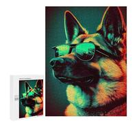 Puzzle 500 PCS Per Adulti German Shepherd Retro Puzzle Per Adulti Giochi Per Famiglie Difficili Difficili Per Compleanno, Natale 500 PCS