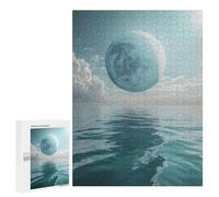 Puzzle 500 PCS Per Adulti Giant Moon Over Ocean Puzzle Per Adulti Giochi Per Famiglie Difficili Difficili Per Compleanno, Natale 500 PCS