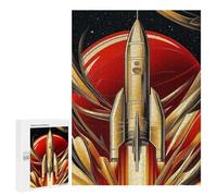 Puzzle 500 PCS Per Adulti Golden Rocket Launch Puzzle Per Adulti Giochi Per Famiglie Difficili Difficili Per Compleanno, Natale 500 PCS