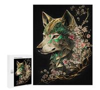 Puzzle 500 PCS Per Adulti Wolf Cherry Blossoms Dark Puzzle Rompicapo Gioco Regalo Per Donne Attività Divertenti Da Fare A Casa 500 PCS