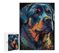 Puzzle 500 PCS Rottweiler Style 2 Puzzle Per Adolescenti Giochi Rilassanti Sfida Difficile Regali Unici Per Compleanno E Natale 500 PCS