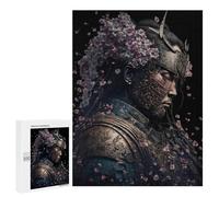 Puzzle 500 PCS Samurai Warrior with Cherry Blossoms-8 Puzzle Per Adolescenti Migliora La Memoria Allena Il Cervello E Le Mani Giocattoli Avvincenti Per Coltivare La Pazienza 500 PCS