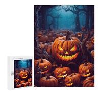 Puzzle 500 PCS Spooky Jack-o-Lanterns Puzzle Per Adolescenti Giochi Rilassanti Sfida Difficile Regali Unici Per Compleanno E Natale 500 PCS
