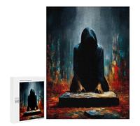 Puzzle 500 PCS The Oath Beneath The Veil - The Kneeling Figure Before The Stone Puzzle Per Adolescenti Giochi Rilassanti Sfida Difficile Regali Unici Per Compleanno E Natale 500 PCS