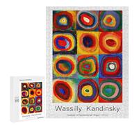 Puzzle 500 PCS Wassily Kandinsky Squares with Concentric Rings Puzzle Per Adolescenti Migliora La Memoria Allena Il Cervello E Le Mani Giocattoli Avvincenti Per Coltivare La Pazienza 500 PCS