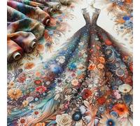 Puzzle 500 pezzi,45x45 cm puzzle per adulti,Un enigma impegnativo,Giochi di puzzles per tutta la famiglia, Regali per donne, Regali per uomini, Tema: Abiti da sera floreali