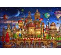 Puzzle 500 Pezzi,52x38 cm puzzles per adulti,Palloncino a forma di castello dei cartoni animati DIY Puzzle Arte,Educativi Stimolanti Puzzles Decorazioni per la Casa