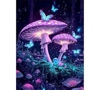 Puzzle 500 Pezzi Adulti Farfalla fungo viola, Fai da Te puzzle difficili adulti 500 pezzi 52x38cm, Intrattenimento Creativo, Divertimento, Gioco di Abilità per Tutta la Famiglia