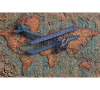 Puzzle 500 Pezzi, Aereo Puzzle 500 Pezzi per Adulti, Giochi di Puzzles Mappa Del Mondo Legno per Tutta la Famiglia, DIY Puzzles per Quadri Moderni Soggiorno Regalo Donna Uomo 40 x 55 CM RXPT-763