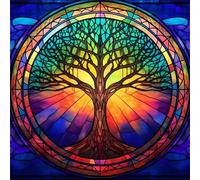 Puzzle 500 Pezzi Alba Albero della Vita, Decompressivo Intellettuale Educativo Divertente Gioco Puzzle Difficile Puzzles per Adulti 500 Pezzi 45x45 cm