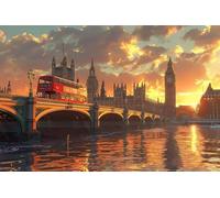 Puzzle 500 Pezzi Alba Sul Ponte Puzzle Adulti 52 x 38 cm Giochi Rilassamento e Intelligence 500 Pezzi Puzzles per Uomini e Donne Regalo Creativo per il Relax