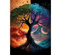 Puzzle 500 Pezzi Albero Delle Quattro Stagioni Fantasy Puzzle Adulti 52 x 38 cm Giochi Rilassamento e Intelligence 500 Pezzi Puzzles per Uomini e Donne Regalo Creativo per il Relax