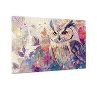 Puzzle 500 Pezzi Animale Puzzle Adulti Gufo Pattern Design con Confezione Regalo, Fai Da Te Puzzles di Legno Giochi Casual Gioco di Abilità per Tutta la Famiglia, Home Room Decor 52 x 38 cm -186Y