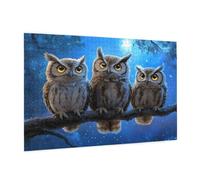 Puzzle 500 Pezzi Animale Puzzle Adulti Gufo Pattern Design con Confezione Regalo, Fai Da Te Puzzles di Legno Giochi Casual Gioco di Abilità per Tutta la Famiglia, Home Room Decor 52 x 38 cm -188Y