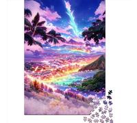Puzzle 500 pezzi Arcipelago delle Hawaii Puzzle quadrati per adulti e puzzle in legno Decorazione per la casa Puzzle Giocattoli 500 pezzi (52x38 cm)