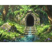 Puzzle 500 Pezzi Arte Grotta delle Piante, 52x38cm Fai Da Te Puzzle Impossibili 500 Pezzi per Adulti, Alta Qualità di Stampa, Poster Incluso, Sfida Creativa Regalo per Amore e Amico Fiume