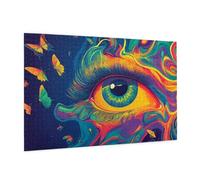 Puzzle 500 Pezzi Astratto Puzzle Adulti Occhio Pattern Design con Confezione Regalo, Fai Da Te Puzzles di Legno Giochi Casual Gioco di Abilità per Tutta la Famiglia, Home Room Decor 52 x 38 cm -1217Y