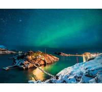 Puzzle 500 pezzi Aurora Boreale su Bergsfjord