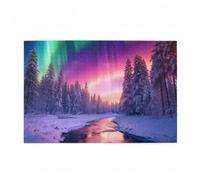 Puzzle 500 Pezzi Aurora Puzzle Albero Adulti Arte Grandi Dimensioni Jigsaw di Legno con una Scatola, Impossibili Jigsaw Gioco Familiare for Adulti Principiante, Home Decor Regalo Donna 52x38cm D-123