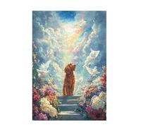 Puzzle 500 Pezzi Cane Puzzle Bird Adulti Arte Grandi Dimensioni Jigsaw di Legno con una Scatola e Poster, Impossibili Jigsaw Gioco Familiare for Adulti, Home Decor Regalo Donna 52x38cm D-919