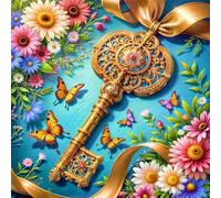 Puzzle 500 Pezzi Chiave d'oro, Impossible puzzle Per Adulti 500 pezzi, DIY Puzzles Colorato 45x45cm, Rompicapo adulti E Ragazzi, Gioco Giocattolo per la Famiglia