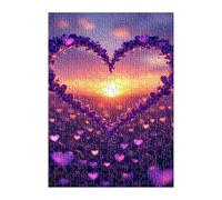 Puzzle 500 Pezzi Cuore Tramonto, Gioco Educativo e Stimolante, Sviluppare Memoria, Logica e Manualità, Giochi Rilassamento e Intelligence Puzzle per Adulti 500 Pezzi