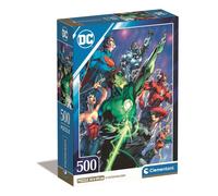 Clementoni 35532 Dc Comics Jigsaw, Justice League 500 Pieces-Poster Included, Pu