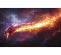 Puzzle 500 Pezzi Drago Puzzle 500 Pezzi Legno per Adulti Nuvola, Splendidamente Confezionato in Una Scatola di Cartone, Trasportabile in Una Borsa a Rete per Decorazioni Parete 40x55 CM RXPT-6060